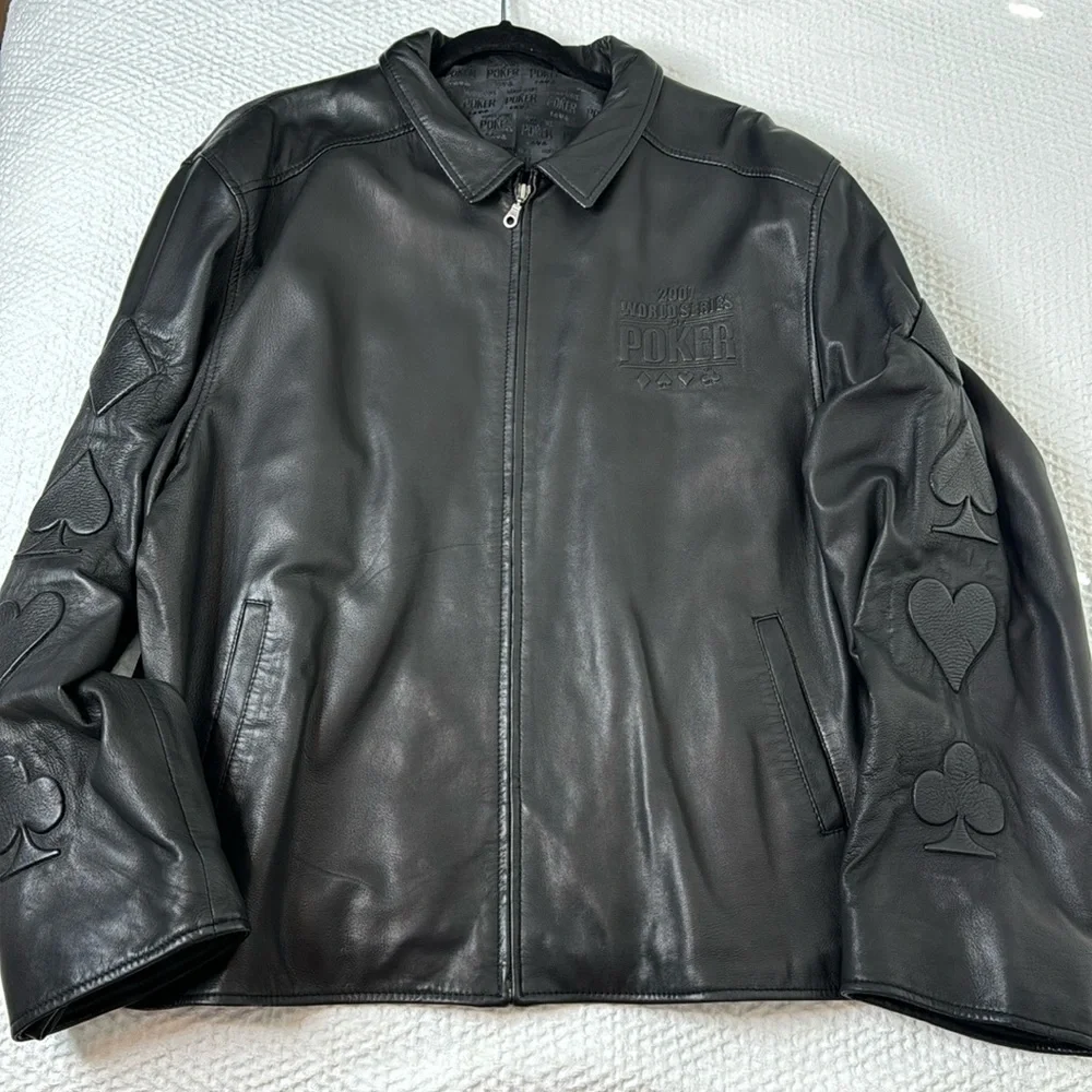 Leather World Series of poker jacket - Picture 3 of 12